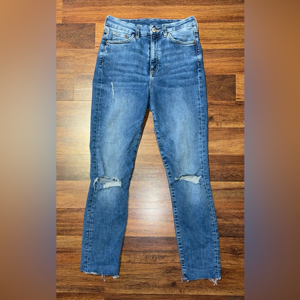 High waisted super skinny ankle jeans